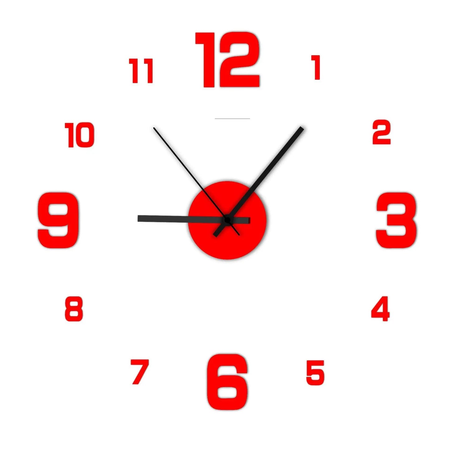 Frameless DIY Wall Clock - Silent Wall Decor for Home and Office