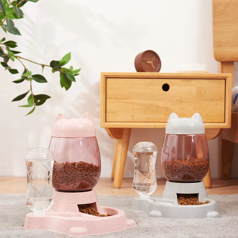 2-in-1 Automatische Voeder- en Waterdispenser voor Huisdieren - Eenvoudig en Hygiënisch