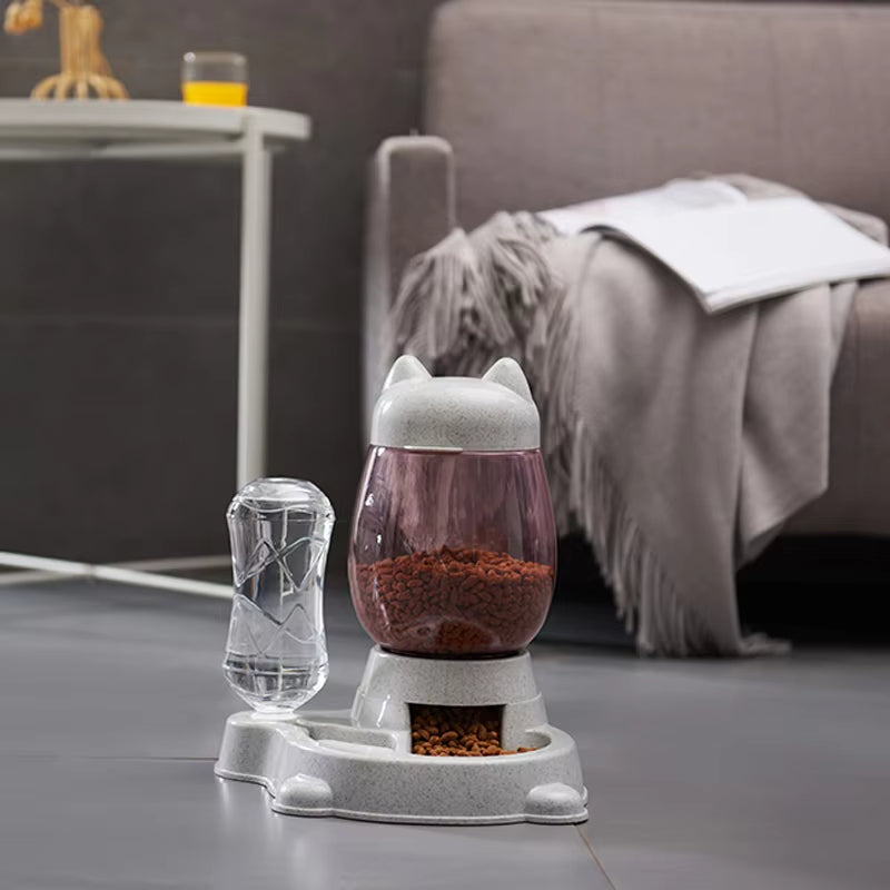 2-in-1 Automatische Voeder- en Waterdispenser voor Huisdieren - Eenvoudig en Hygiënisch